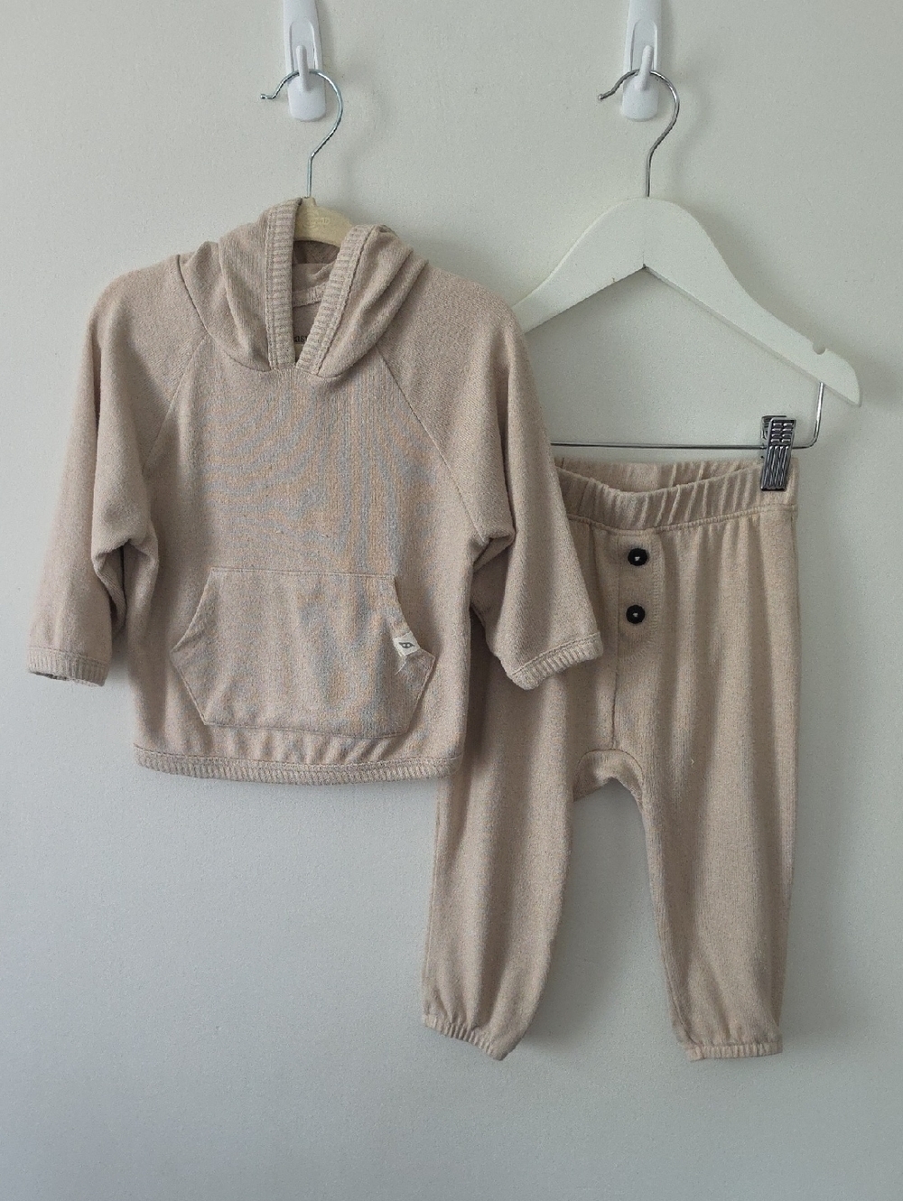 Easy Peasy Cozy Neutral Kids Hoodie & Jogger Matching Set 12 Months